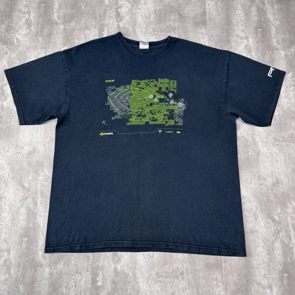 Vintage NVIDIA SLI PDXLAN T-Shirt Mens XL PNY GeForce LAN Party Gaming Y2K 2000s